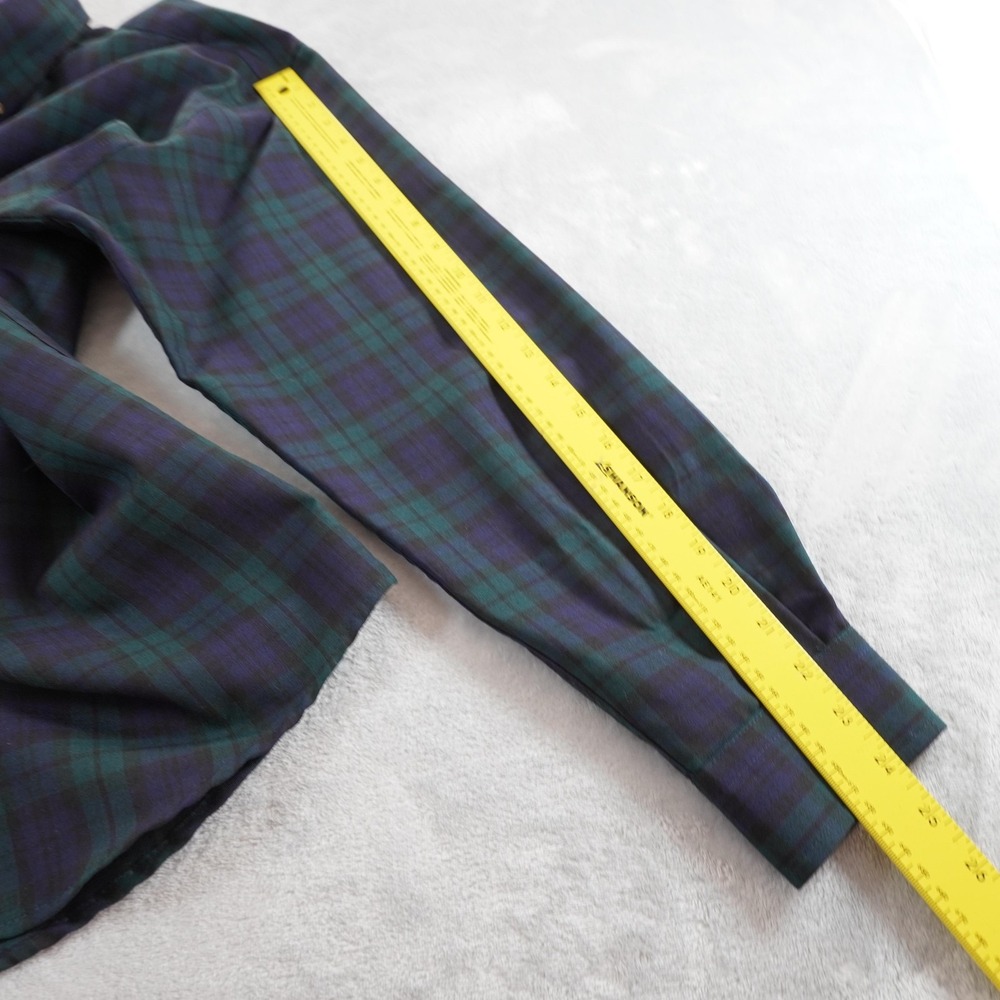 Vintage Pendleton Wool Button Down Shirt Mens L Black Watch Tartan Plaid 80s - Picture 9 of 11